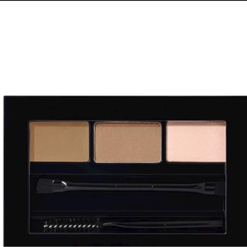 Eyebrow Palette with Brush - Black, Brown, Cream